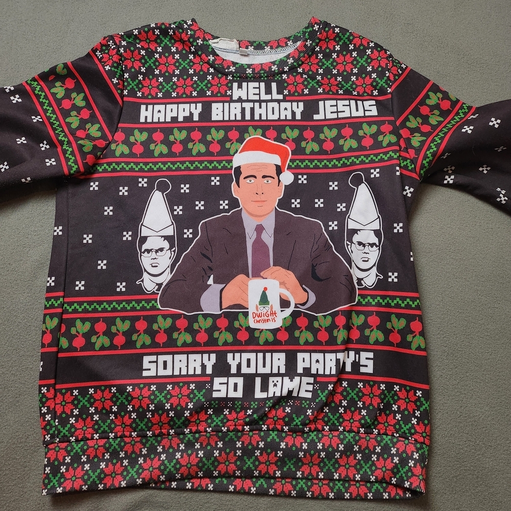 The Office Sorry Your Party's So Lame Michael Scott Christmas Sweater Dwight
